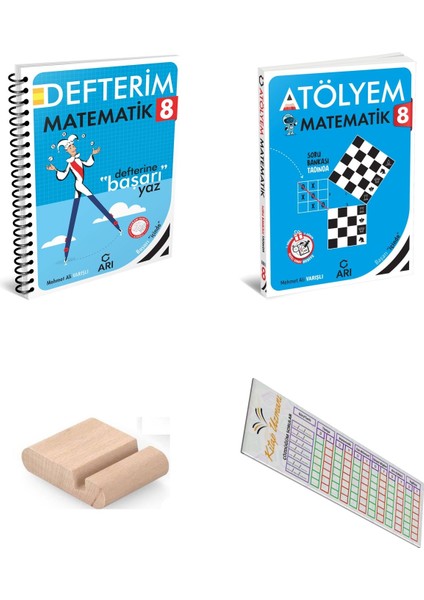 Arı 8. Sınıf Matematik Atölyem + Defterim - Matemito Seti - Lgs 2026 - Telefon Tutucu + Çözüm Ayracı