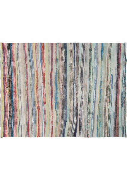 Teselya Bej Çizgili Yün Modern Desenli Yün Hav Toz Vermez Leke Tutmayan Salon Yolluk Mutfak El Dokuma Halı modelleri