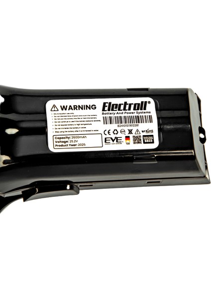 Philips 7000 Serisi XC7043/01/02 Speedpro Max Stick Uyumlu Batarya 25.2 V 2600MAH Dikey Süpürge Bataryası