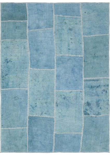 Iskece Yeşil Eskitme Yün Modern Desenli Yün Hav Toz Vermez Leke Tutmayan Salon Yolluk Mutfak El Dokuma Halı