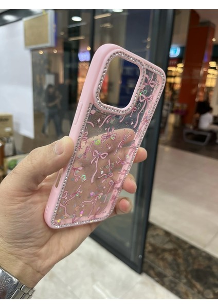Iphone 16 Pro Kenarları Elmas Taşlı Kapak Premium Darbe Korumalı Kılıf fırsatları