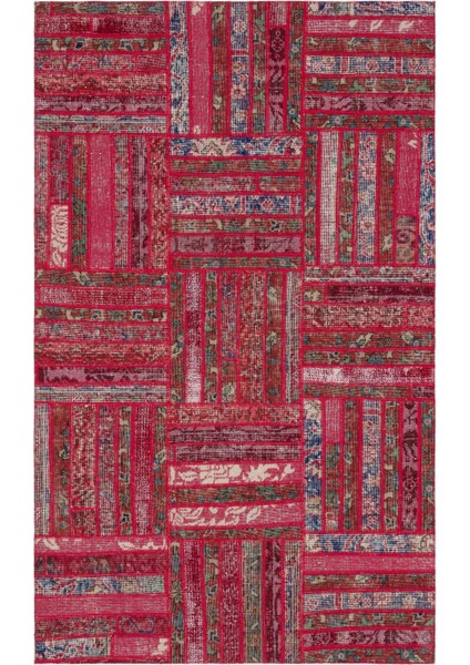 Teselya Gri Çizgili Yün Modern Desenli Yün Hav Toz Vermez Leke Tutmayan Salon Yolluk Mutfak El Dokuma Halı