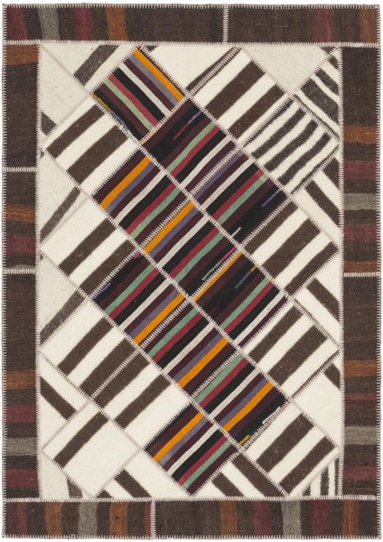 Atina Bej Eskitme Yün Modern Desenli Yün Hav Toz Vermez Leke Tutmayan Salon Yolluk Mutfak El Dokuma Halı