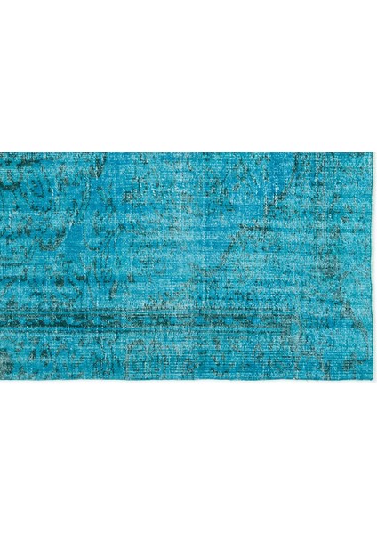 Atina Turkuaz Eskitme Yün Modern Desenli Yün Hav Toz Vermez Leke Tutmayan Salon Yolluk Mutfak El Dokuma Halı modelleri