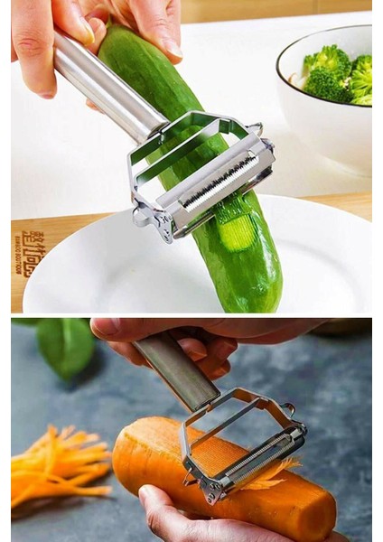 Turbo Paslanmaz Kaliteli Tamamı Çelik Jülyen Soyacak Patates Sebze Meyve Şekillendirir