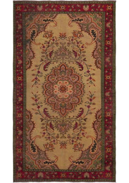 Atina Kahverengi Eskitme Yün Modern Desenli Yün Hav Toz Vermez Leke Tutmayan Salon Yolluk Mutfak El Dokuma Halı