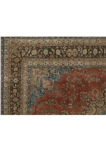 Vintage Kahverengi Çerçeveli Yün Modern Desenli Yün Hav Toz Vermez Leke Tutmayan Salon Yolluk Mutfak El Dokuma Halı indirimleri