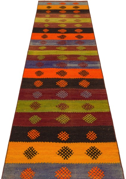 Turuncu Geometrik Yün Modern Desenli Yün Hav Toz Vermez Leke Tutmayan Salon Yolluk Mutfak El Dokuma Halı modelleri