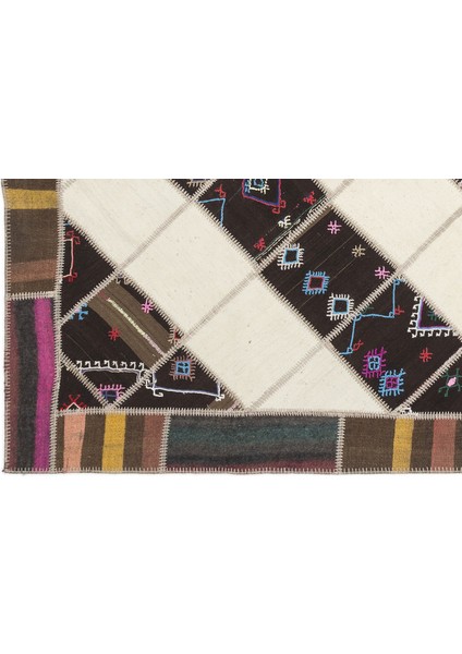 Vintage Siyah Eskitme Yün Modern Desenli Yün Hav Toz Vermez Leke Tutmayan Salon Yolluk Mutfak El Dokuma Halı fırsatları