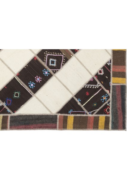 Vintage Siyah Eskitme Yün Modern Desenli Yün Hav Toz Vermez Leke Tutmayan Salon Yolluk Mutfak El Dokuma Halı indirimleri