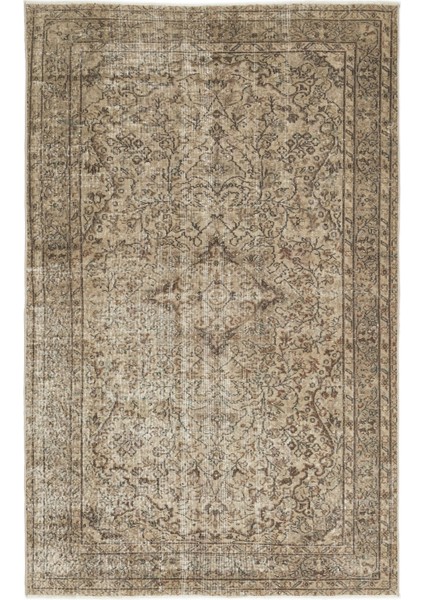 Atina Bej Eskitme Yün Modern Desenli Yün Hav Toz Vermez Leke Tutmayan Salon Yolluk Mutfak El Dokuma Halı