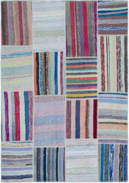 Atina Mavi Eskitme Yün Modern Desenli Yün Hav Toz Vermez Leke Tutmayan Salon Yolluk Mutfak El Dokuma Halı