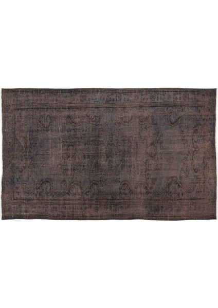 Kahverengi Çerçeveli Yün Modern Desenli Yün Hav Toz Vermez Leke Tutmayan Salon Yolluk Mutfak El Dokuma Halı