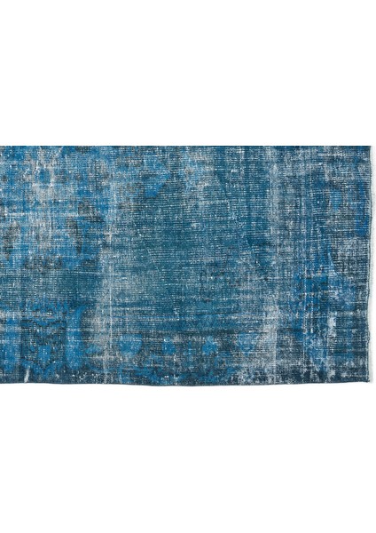 Turkuaz Eskitme Yün Modern Desenli Yün Hav Toz Vermez Leke Tutmayan Salon Yolluk Mutfak El Dokuma Halı indirimleri