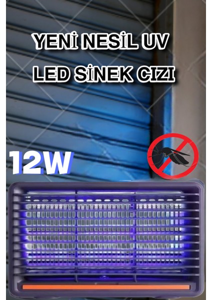12 Wat Füme Kasa Uv Işıklı Elektrikli Sivrisinek Öldürücü Sineksavar Sinek Cız Makinesi EL12W