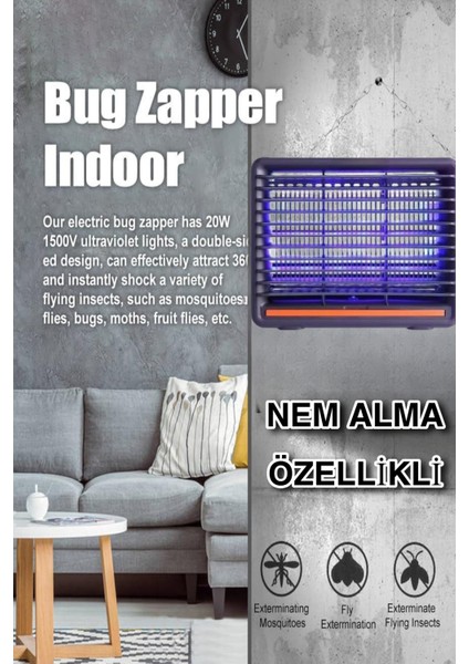 12 Wat Füme Kasa Uv Işıklı Elektrikli Sivrisinek Öldürücü Sineksavar Sinek Cız Makinesi EL12W modelleri