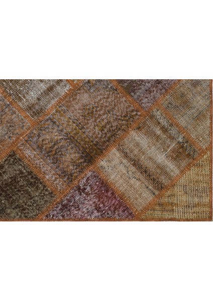 Iskece Kahverengi Eskitme Etnik Modern Desenli Yün Hav Toz Vermez Leke Tutmayan Salon Yolluk Mutfak El Dokuma Halı fırsatları