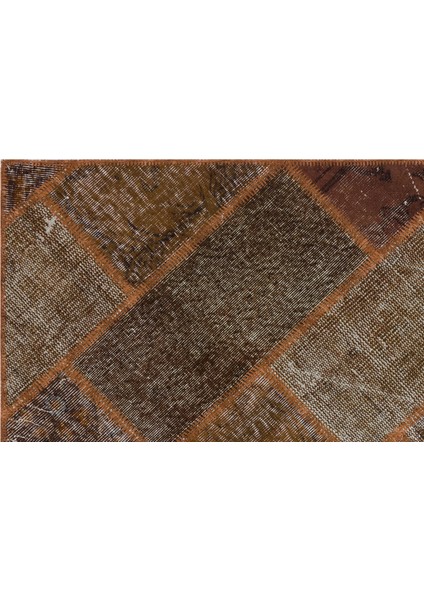 Iskece Kahverengi Eskitme Etnik Modern Desenli Yün Hav Toz Vermez Leke Tutmayan Salon Yolluk Mutfak El Dokuma Halı indirimleri