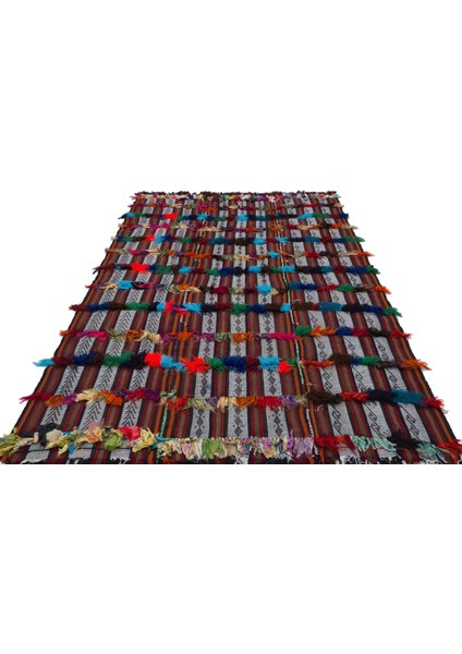 Teselya Turuncu Patchwork Yün Modern Desenli Yün Hav Toz Vermez Leke Tutmayan Salon Yolluk Mutfak El Dokuma Halı modelleri