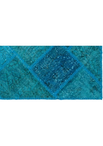 Atina Turkuaz Eskitme Yün Modern Desenli Yün Hav Toz Vermez Leke Tutmayan Salon Yolluk Mutfak El Dokuma Halı fırsatları