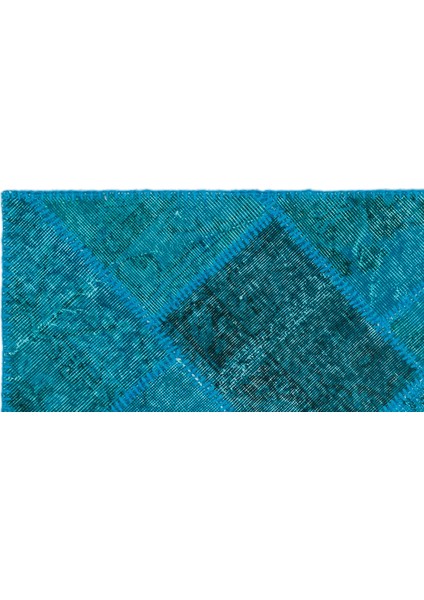 Atina Turkuaz Eskitme Yün Modern Desenli Yün Hav Toz Vermez Leke Tutmayan Salon Yolluk Mutfak El Dokuma Halı indirimleri