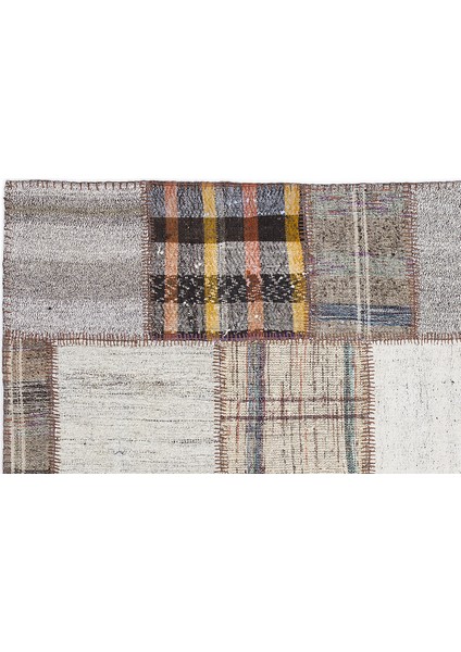 Kahverengi Patchwork Etnik Modern Desenli Yün Hav Toz Vermez Leke Tutmayan Salon Yolluk Mutfak El Dokuma Halı fiyatları