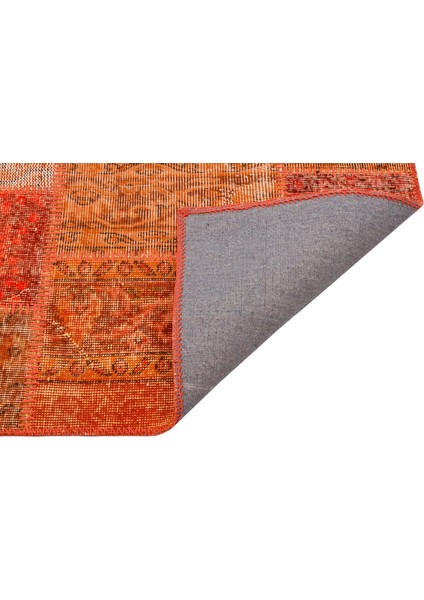 Turuncu Eskitme Etnik Modern Desenli Yün Hav Toz Vermez Leke Tutmayan Salon Yolluk Mutfak El Dokuma Halı fiyatları