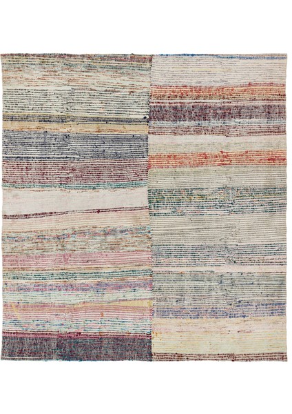 Iskece Turkuaz Eskitme Yün Modern Desenli Yün Hav Toz Vermez Leke Tutmayan Salon Yolluk Mutfak El Dokuma Halı