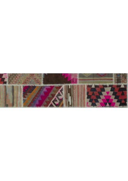 Teselya Mavi Patchwork Yün Modern Desenli Yün Hav Toz Vermez Leke Tutmayan Salon Yolluk Mutfak El Dokuma Halı fırsatları