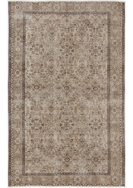 Atina Bej Eskitme Yün Modern Desenli Yün Hav Toz Vermez Leke Tutmayan Salon Yolluk Mutfak El Dokuma Halı