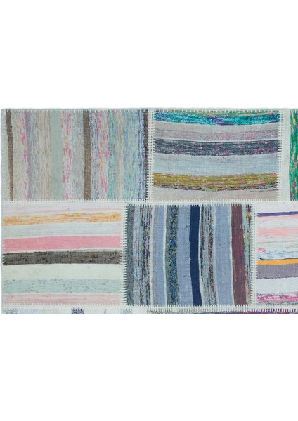 Teselya Bej Çizgili Etnik Modern Desenli Yün Hav Toz Vermez Leke Tutmayan Salon Yolluk Mutfak El Dokuma Halı fırsatları