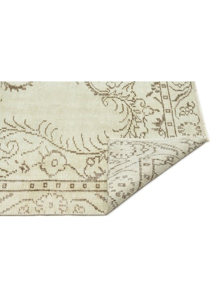 Girit Bej Çizgili Yün Modern Desenli Yün Hav Toz Vermez Leke Tutmayan Salon Yolluk Mutfak El Dokuma Halı indirimleri