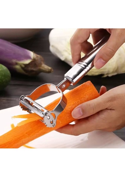 Pratik Paslanmaz Çelik Çift Jülyen Patates Meyve ve Sebze Soyucu fiyatları