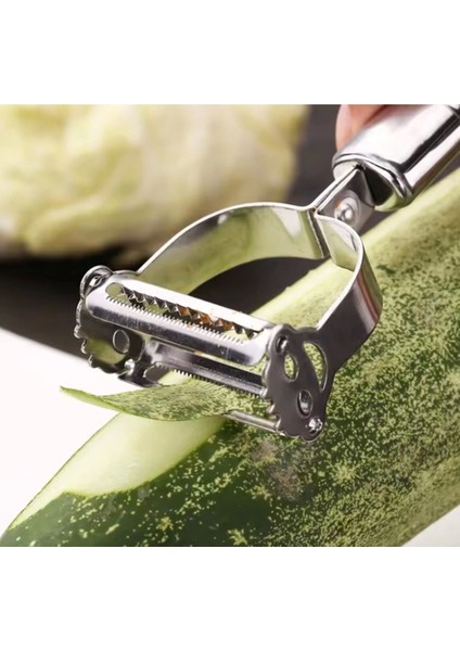 Pratik Paslanmaz Çelik Çift Jülyen Patates Meyve ve Sebze Soyucu modelleri