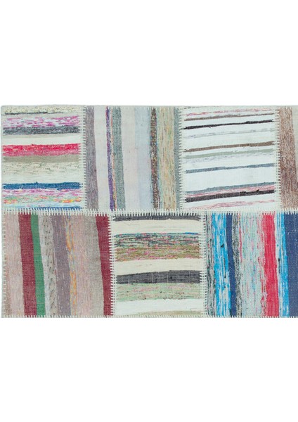 Teselya Mor Patchwork Yün Modern Desenli Yün Hav Toz Vermez Leke Tutmayan Salon Yolluk Mutfak El Dokuma Halı fırsatları