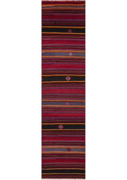 Teselya Bej Çizgili Yün Modern Desenli Yün Hav Toz Vermez Leke Tutmayan Salon Yolluk Mutfak El Dokuma Halı