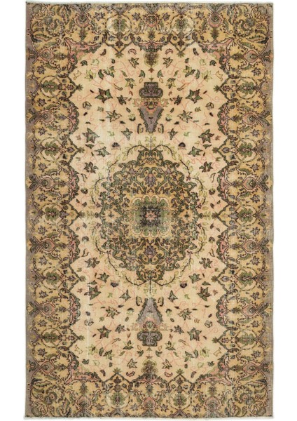 Atina Bej Eskitme Yün Modern Desenli Yün Hav Toz Vermez Leke Tutmayan Salon Yolluk Mutfak El Dokuma Halı