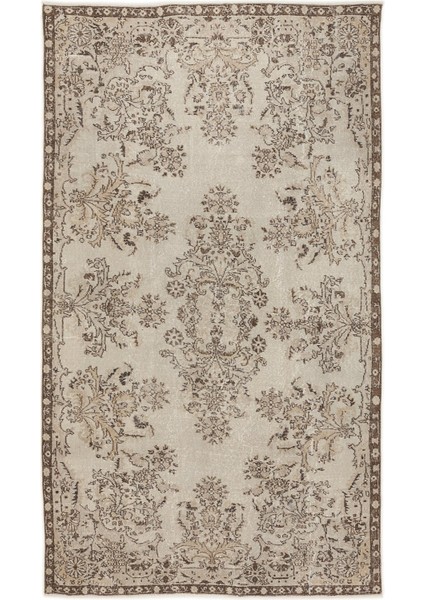 Atina Bej Eskitme Yün Modern Desenli Yün Hav Toz Vermez Leke Tutmayan Salon Yolluk Mutfak El Dokuma Halı