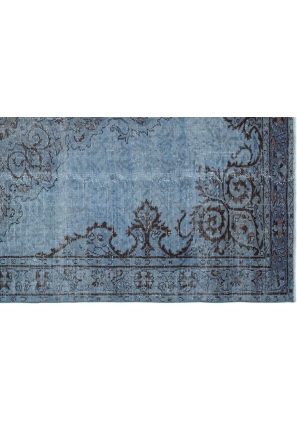 Atina Turkuaz Eskitme Yün Modern Desenli Yün Hav Toz Vermez Leke Tutmayan Salon Yolluk Mutfak El Dokuma Halı fırsatları