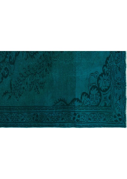 Atina Turkuaz Eskitme Yün Modern Desenli Yün Hav Toz Vermez Leke Tutmayan Salon Yolluk Mutfak El Dokuma Halı fırsatları