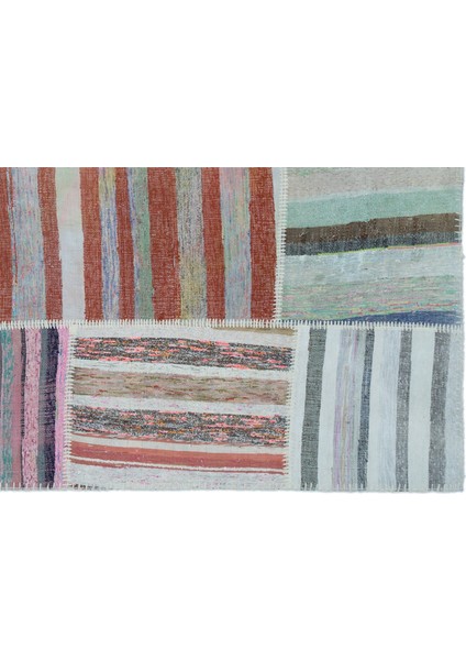 Girit Bej Çizgili Yün Modern Desenli Yün Hav Toz Vermez Leke Tutmayan Salon Yolluk Mutfak El Dokuma Halı fırsatları