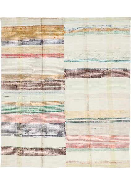 Teselya Mavi Patchwork Yün Modern Desenli Yün Hav Toz Vermez Leke Tutmayan Salon Yolluk Mutfak El Dokuma Halı