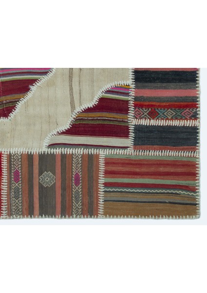 Teselya Pembe Patchwork Yün Modern Desenli Yün Hav Toz Vermez Leke Tutmayan Salon Yolluk Mutfak El Dokuma Halı fırsatları