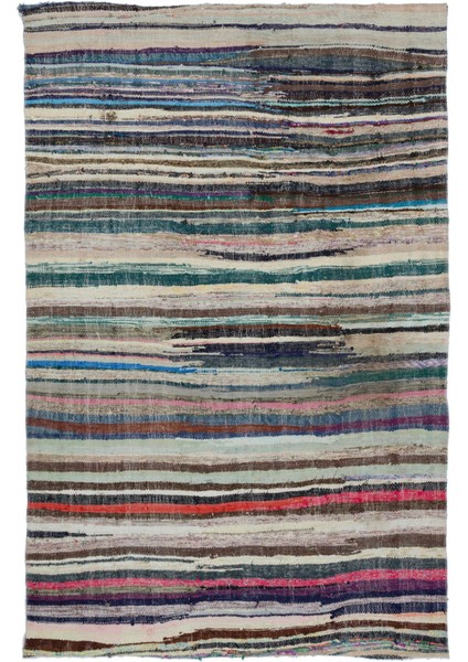 Atina Bej Eskitme Yün Modern Desenli Yün Hav Toz Vermez Leke Tutmayan Salon Yolluk Mutfak El Dokuma Halı