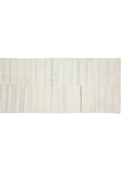 Bej Çizgili Yün Modern Desenli Yün Hav Toz Vermez Leke Tutmayan Salon Yolluk Mutfak El Dokuma Halı