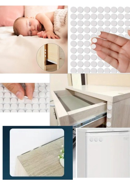 Yapıșkanlı Eva Sünger Bazlı Çekmece Dolap Kapi Ses Stoperi 2mm - 50 Adet Kolay Yapışkanlı modelleri
