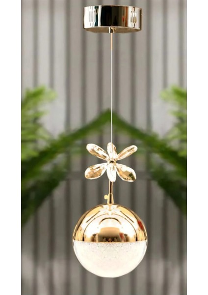 KELEBEK TEKLİ GOLD 3 Renk LED ISIKLI SALON MUTFAK OTURMA ODASI ANTRE AVİZE