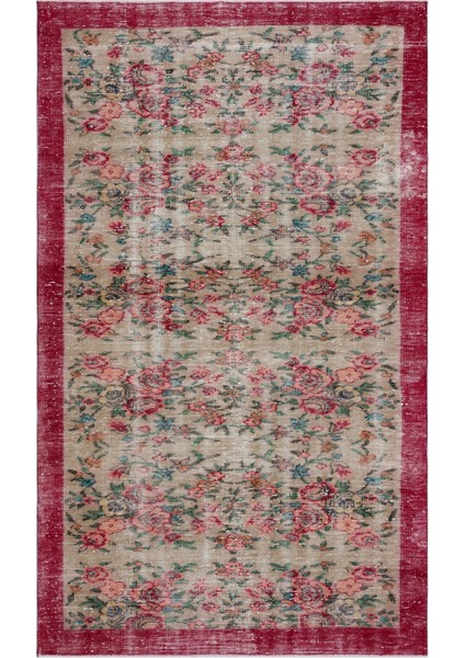 Atina Kahverengi Eskitme Yün Modern Desenli Yün Hav Toz Vermez Leke Tutmayan Salon Yolluk Mutfak El Dokuma Halı