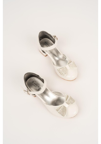 Taşlı Kurdeleli Kız Çocuk Babet