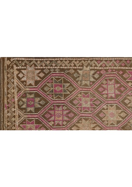 Atina Kahverengi Eskitme Yün Modern Desenli Yün Hav Toz Vermez Leke Tutmayan Salon Yolluk Mutfak El Dokuma Halı fırsatları